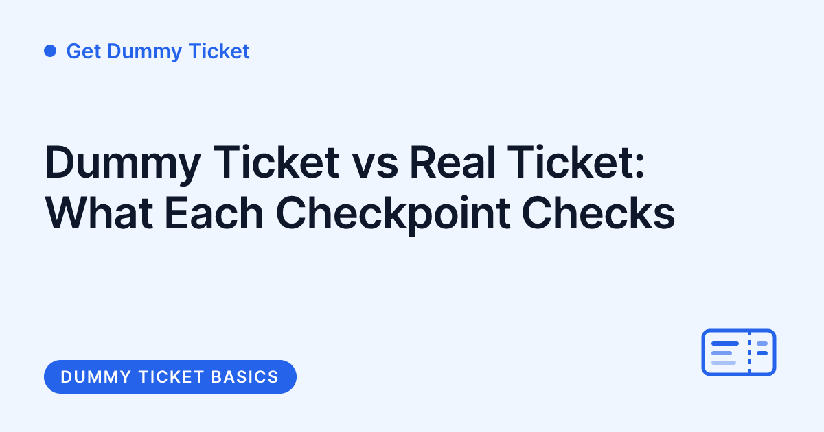 Get Dummy Ticket - dummy ticket vs real ticket comparison