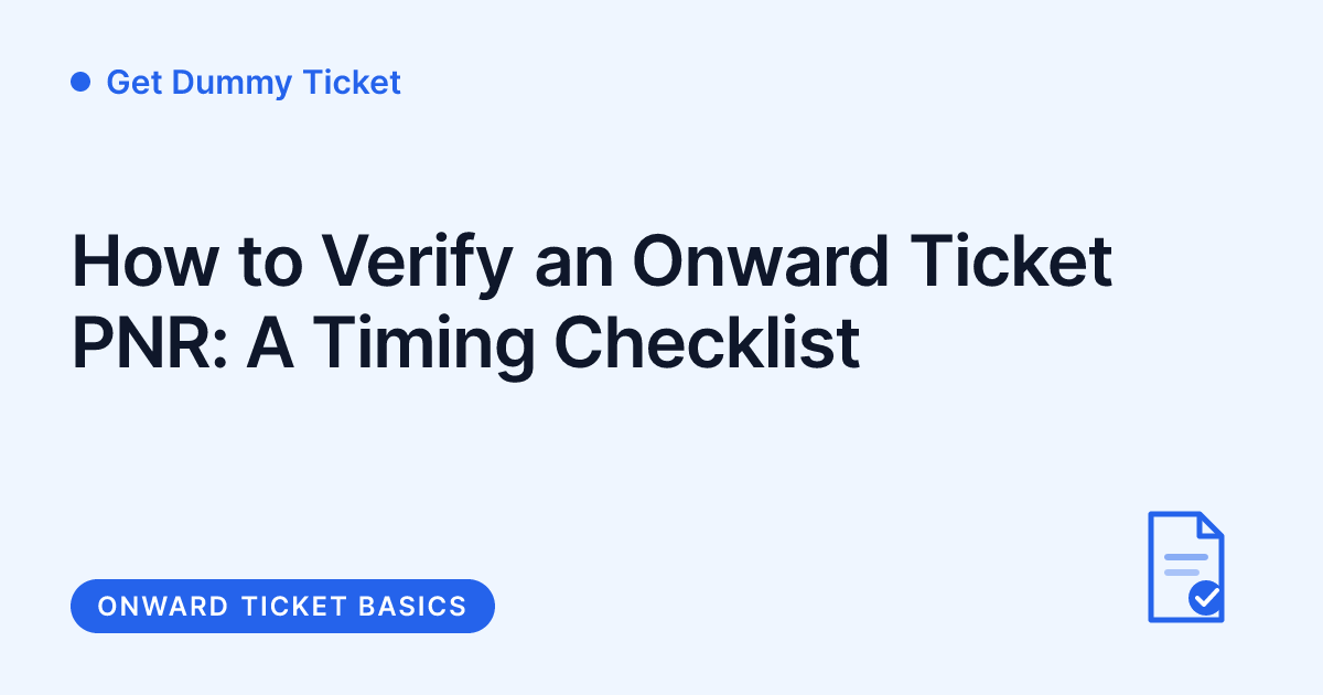 Get Dummy Ticket - checking an onward ticket PNR status on an airline website